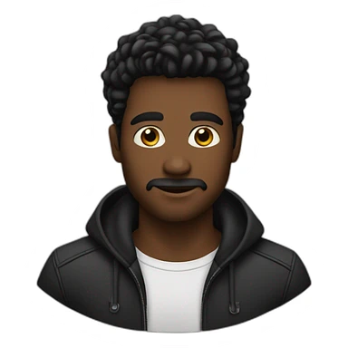 homme noir locks sticker