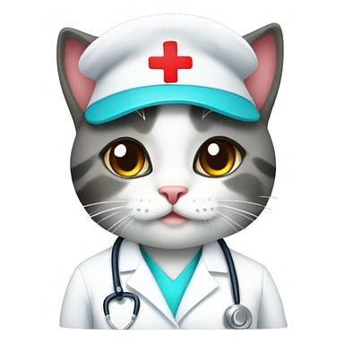 A Nurse Cat sticker