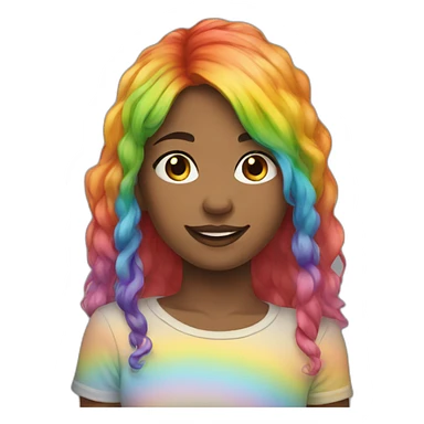 girl-with-rainbow-hair sticker