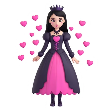 BLACKPINK-inspired gothic clothes ,  hearts, black and pink, cute,  sticker