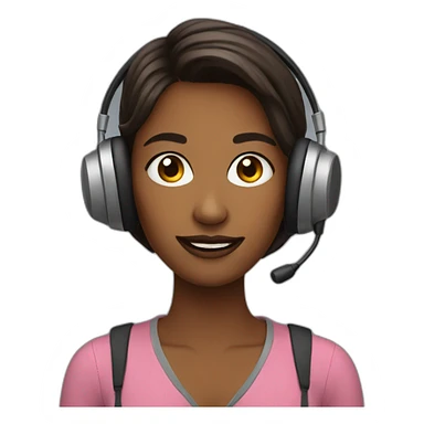 Podcast girl sticker