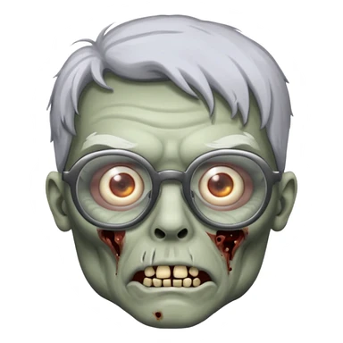 zombie with big glasses sticker