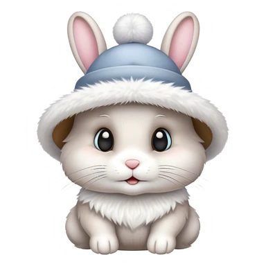 bunny in a hat sticker