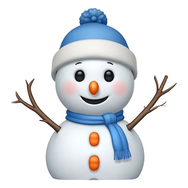 snowmen wearing cap  sticker