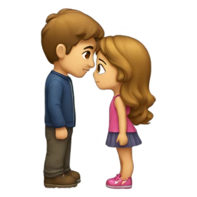A-guy-and-a-girl-kiss sticker