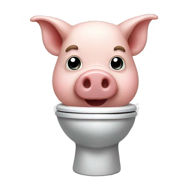 Pig on a toilet sticker