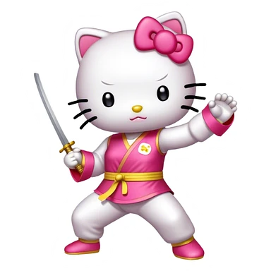 Hello kitty Kung fu sticker