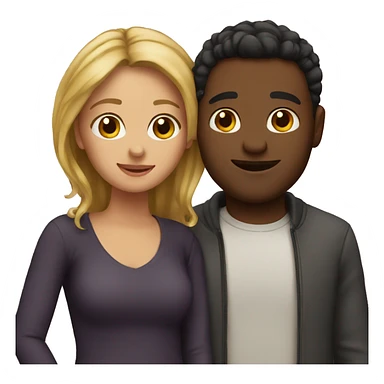 Two people love sticker