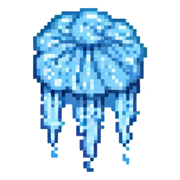 Cloud with rain sticker