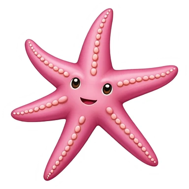 Un émoji étoile de mer rose sticker