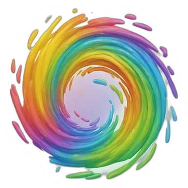 RAINBOW swirl LIKE PORTAL sticker