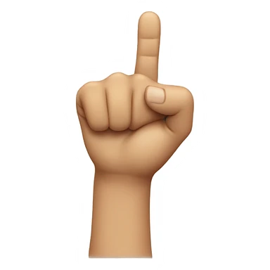 hand with one finger pointing up sticker
