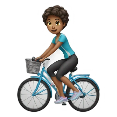 a girl on a bicycle sticker