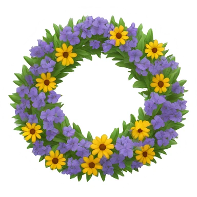 Wreath made of wild fowers sticker