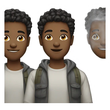 3 white young men sticker