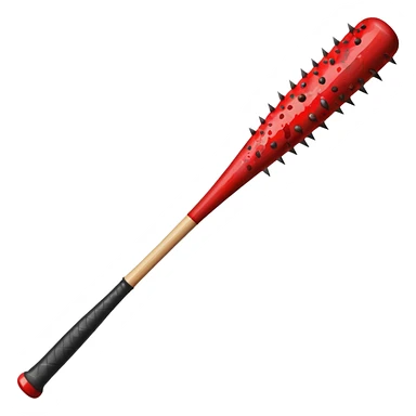 Baseball bat with Spikes and blood sticker