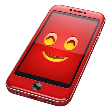 red cell phone  sticker