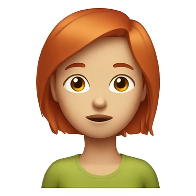 Extremely bored red headed girl sticker