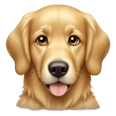 Golden retriever with brown eyes sticker