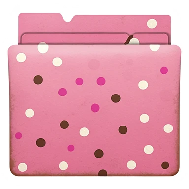 pink and brown polka dot files sticker