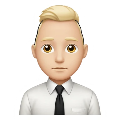 white shirt & black tie sticker