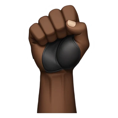 Black fist sticker