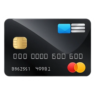 black credit card, no text, no numbers sticker