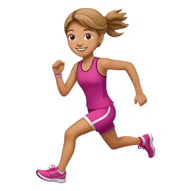 girl running sticker