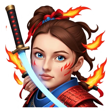 Fire-Wielding Samurai sticker