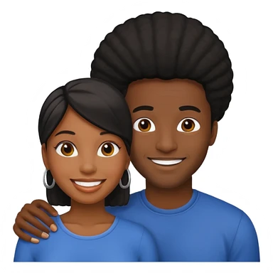 Black Wife and husband  sticker