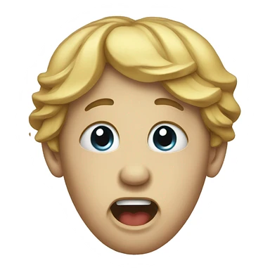 crying head but with a smile  sticker