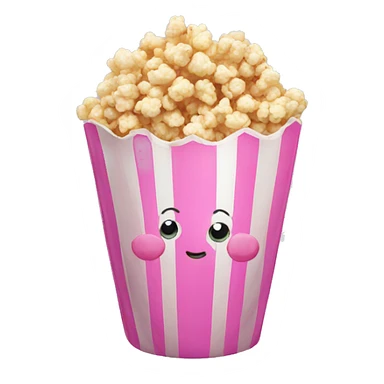 Pink popcorn sticker