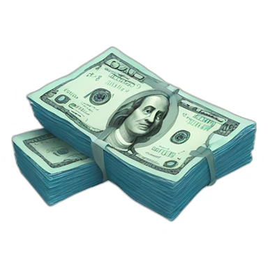 Blue cash sticker
