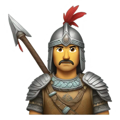 ancient turkic warrior sticker