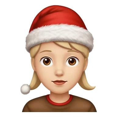 Christmas hat on a head sticker