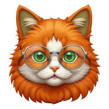 cat with glasses sticker