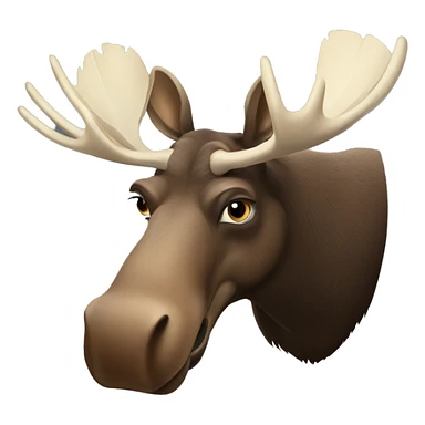 Moose eating  sticker