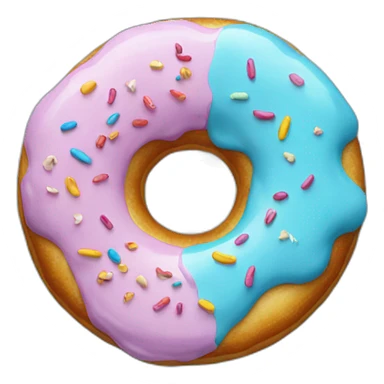 Donut blue sticker