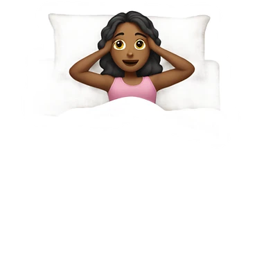 Girl in laying in bed sticker