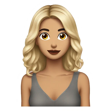 Cara enamorada con morena  sticker