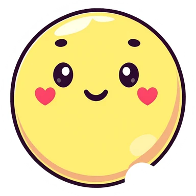 face bubbling with hearts sticker