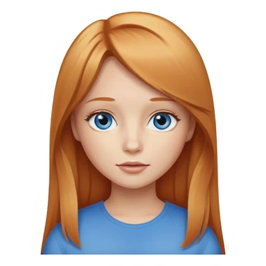 I want a girl with strawberry blonde hair that’s straight and long sticker