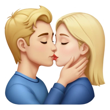 kissing a persons face sticker