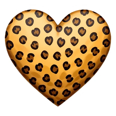 Leopard print love sticker