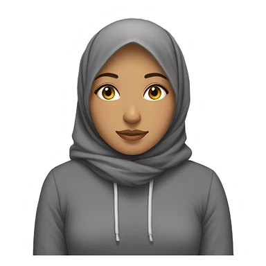Hijabi-wearing-a-hoodie-and-sleeping-cozy sticker
