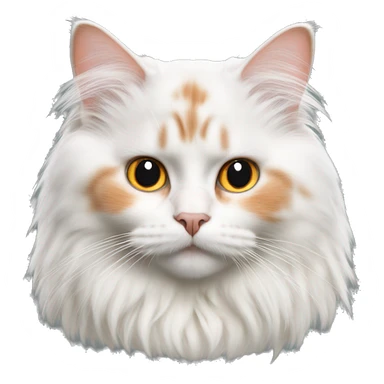 Hyper realistic white orange ragdoll cat  sticker