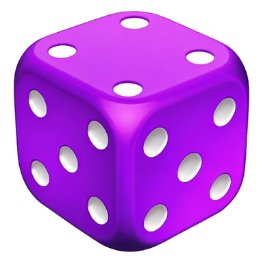 neon violet dice sticker