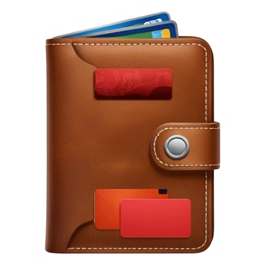 portefeuille avec billet et carte bancaire sticker