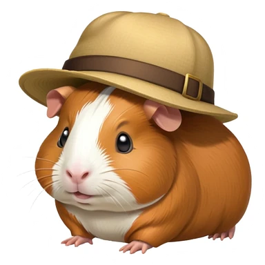 guinea pig wearing a hat sticker