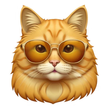 yellow cat wearing sunglasses sticker